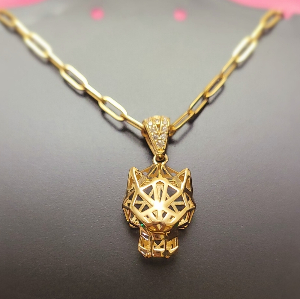 Panther Pendant Only in 18K Solid Gold